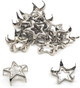 12mm Silver Star-Shaped Nail Head Studs (Pack of 50)